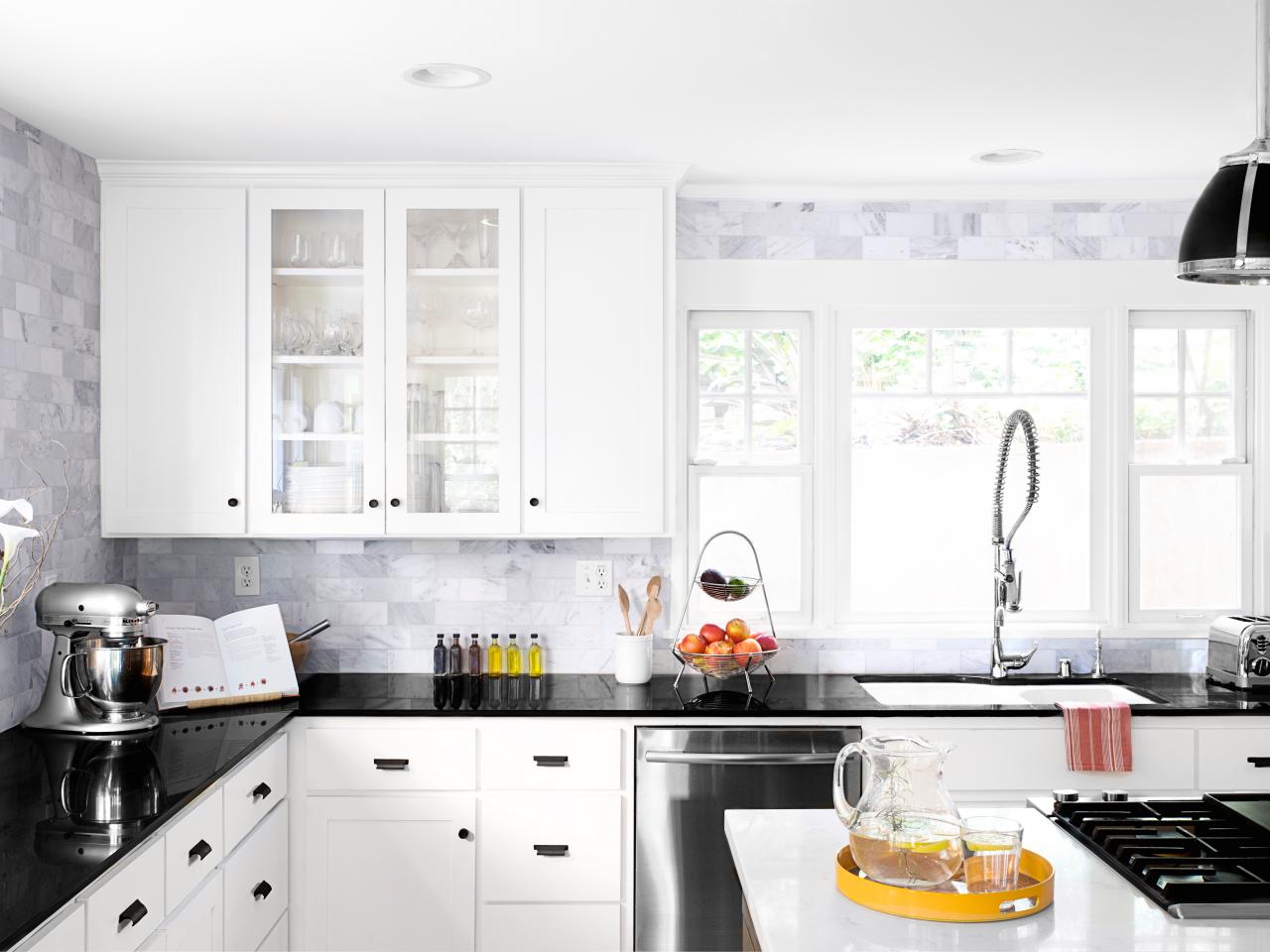 Black White Art Deco Kitchen Barstools